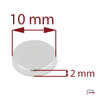 Magnes okrągły neodymowy 10 mm Nikiel 4400610