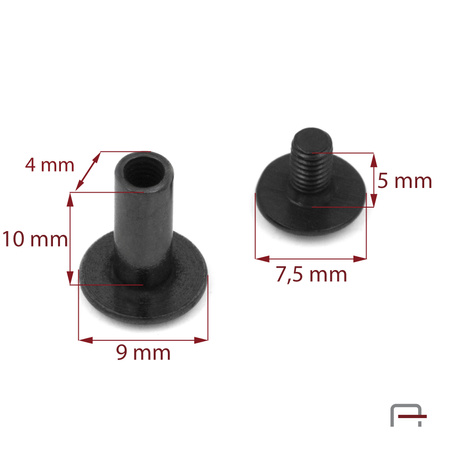 Screw 10 mm black matt 5201045