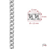 Steel chain 12x9x2,5 mm nickel 4113810