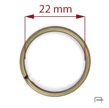 Key Ring 22 mm Old Brass 5110320