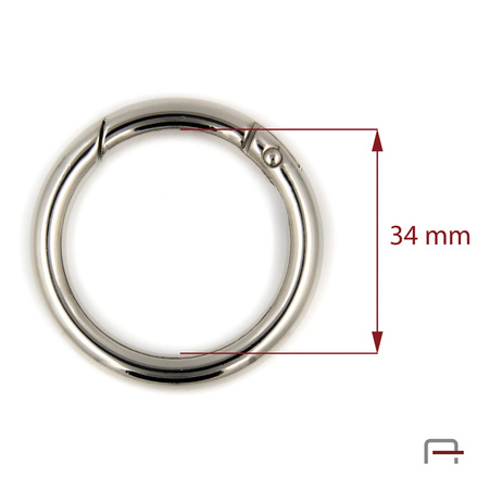 Metal Ring Carabiner 34 mm 3701412