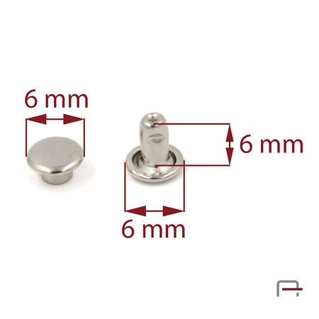 Nit dwustronny lux L6/6/6/10 Nikiel