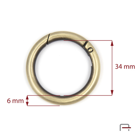 Kółko otwierane 34 mm 3701421