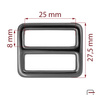 Slide Buckle 25 mm black nickel 3607190