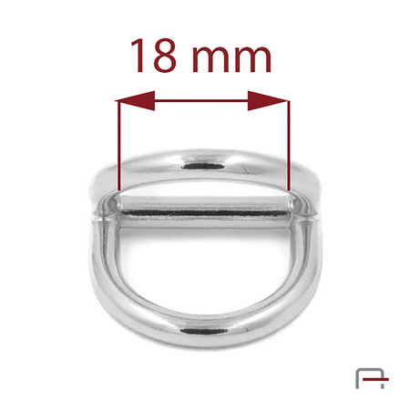Półkółko podwójne 18mm nikiel 3605912