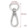 Snap Hook 12 mm nickel 3250510