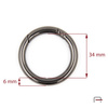 Metal Ring Carabiner 34 mm 3701412