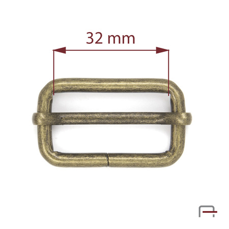 Regulator 32 mm, drut 4 mm stare złoto 35013200