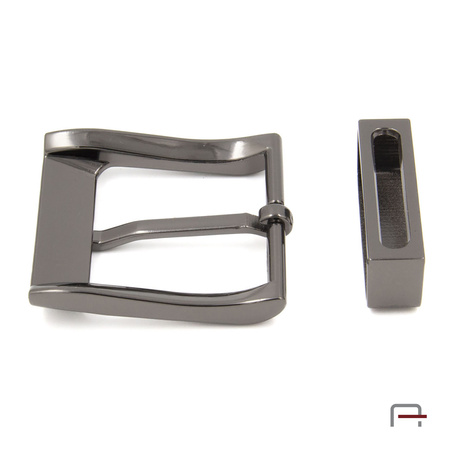 Buckle + Buckle Loop 40 mm satin gun 2402791