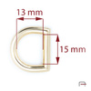 D-ring 16 mm gold 3605553