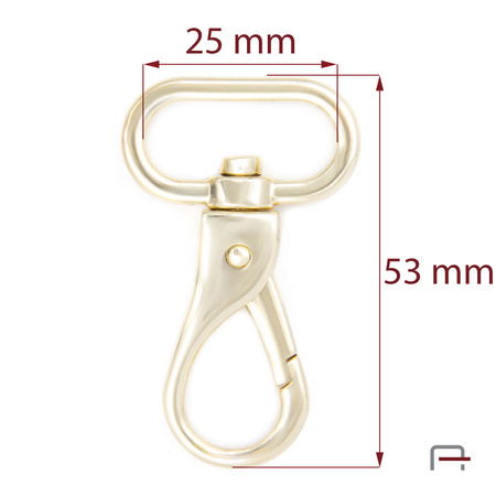 Snap Hook 25 mm gold 3234653
