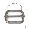 Slide Buckle 26 mm, wire 4 mm black nickel 35012900