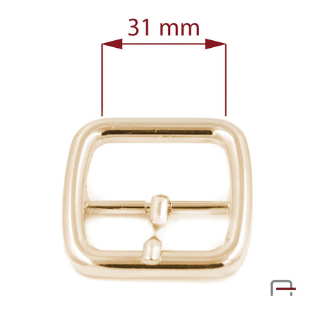 Klamra damska do paska 31 mm złoto 1506353