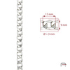 Steel chain 13x9x3 mm nickel 4115012