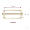 Slide Buckle 51 mm, wire 4 mm 35108500