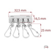 Key holder with 4 hooks nickel 5102210