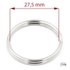 Key Ring 27,5 mm Nickel 42028100