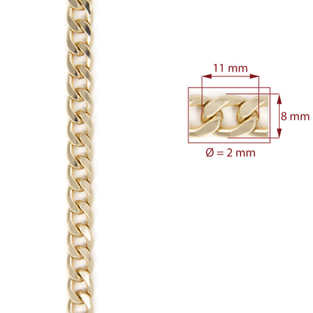 Steel chain 11x8x2 mm gold 4101050
