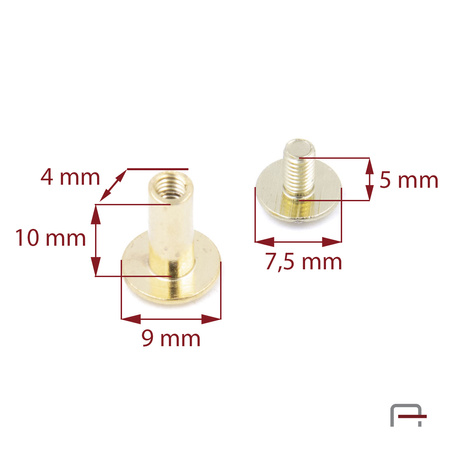 Screw 10 mm gold 5201050
