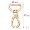 Snap Hook 20 mm Gold 3231751