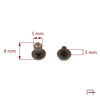Button Studs 5 mm old brass 52101200