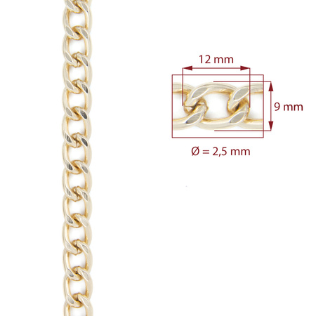 Steel chain 12x9x2,5 mm gold 4113853