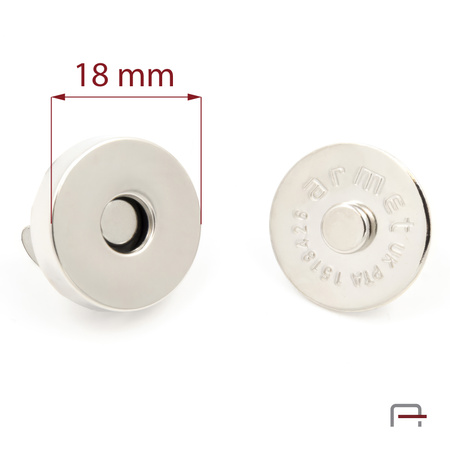 Magnetic Snap Closures 18 mm nickel 44001100