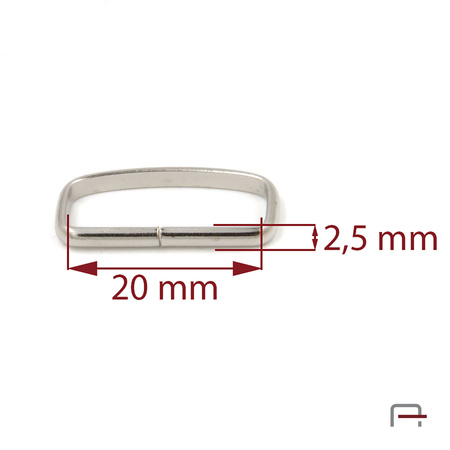 Szlufka 20 mm nikiel 5620210