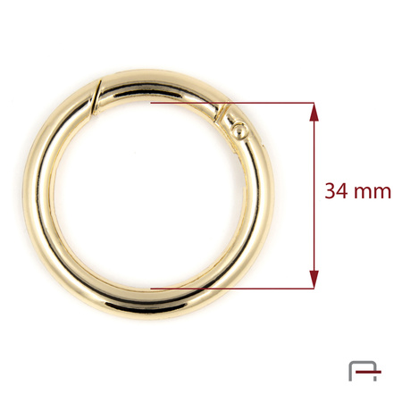 Metal Ring Carabiner 34 mm 3701412