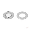 Eyelet with fins 15 mm nickel 51007100