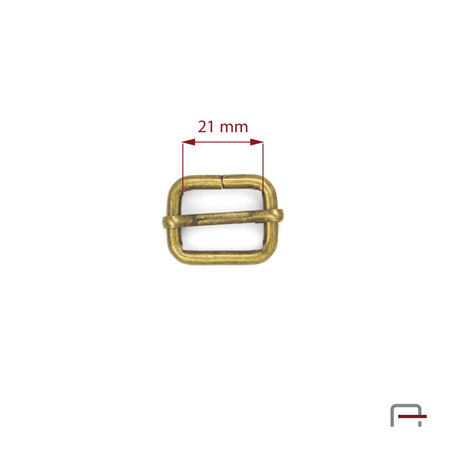 Slide Buckle 32 mm, wire 3,8 mm old brass 35011200