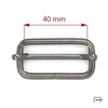 Slide Buckle 40 mm, wire 4 mm black nickel 35014900