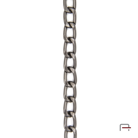 Steel chain 13x8x2 mm black nickel 4101190