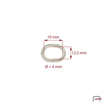 Oval ring 19 mm 35100100