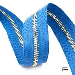 ZIPPER TAPE #5 Cobalt - Gold Y-Teeth 4710750/835