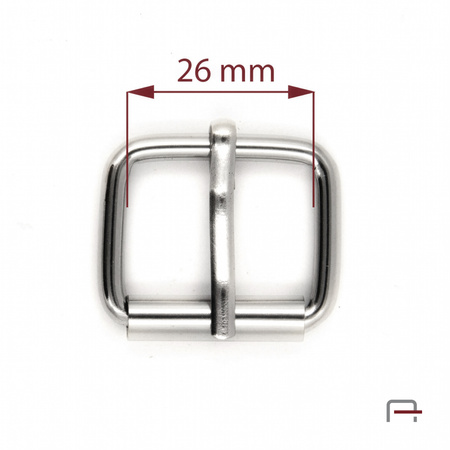 Klamerka rymarska 26 mm, drut 4 mm nikiel 35031100