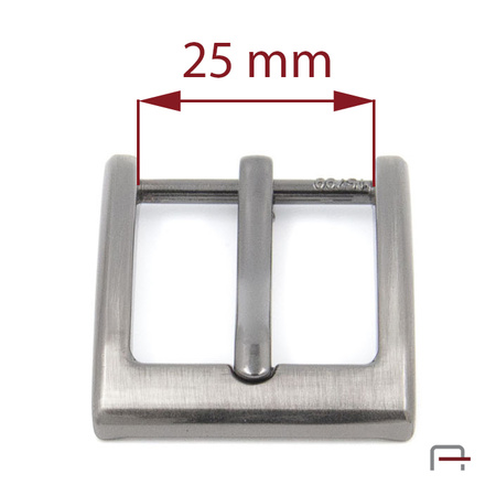 Buckle 25 mm satin gun 1405291