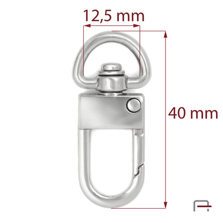 Snap Hook 12,5 mm nickel 3250110