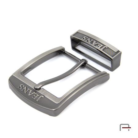 Buckle + Buckle Loop 40 mm JEANS czarny satynowany 2404291