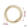 Kółko otwierane 19 mm złoto 3711250