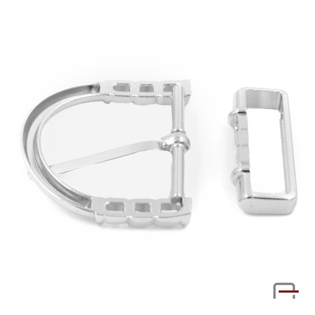 Klamra damska do paska + szlufka 40 mm nikiel 1605812