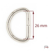 D-ring 26 mm, wire 4 mm nickel 35023100