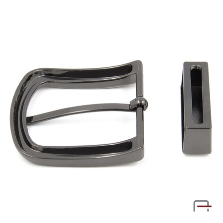Buckle + Buckle Loop 40 mm satin black nickel 2400691