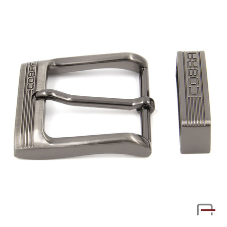 Buckle + Buckle Loop 40 mm satin gun 2402791