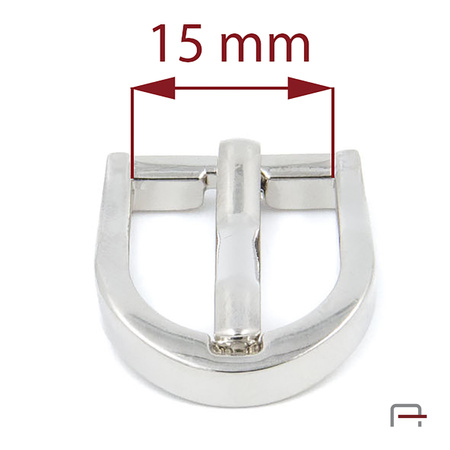 Klamra damska 15 mm nikiel 1206312