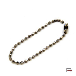 Ball chain 12 cm with connector black 41413900