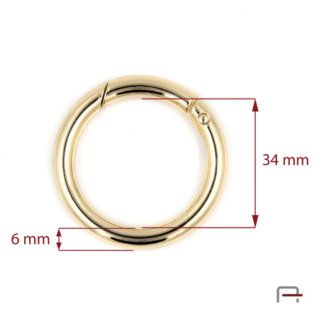 Kółko otwierane 34 mm 3701453