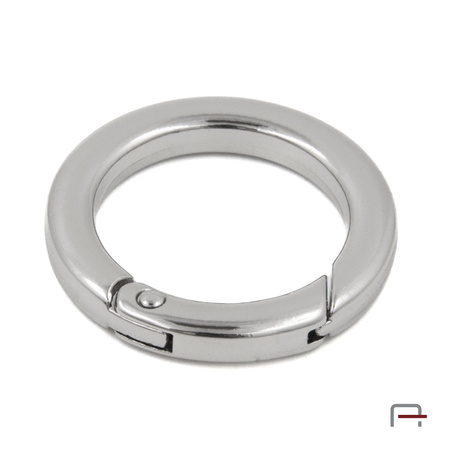 Metal Ring Carabiner 25 mm nickel 3711410