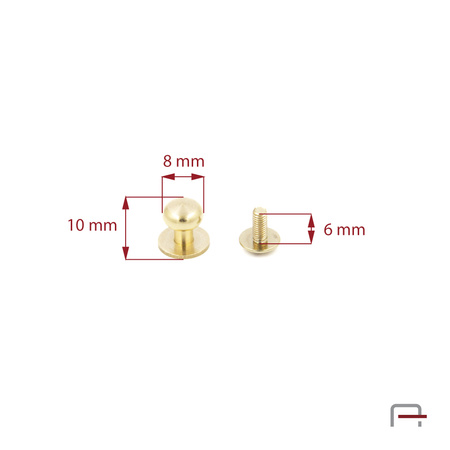 Button Studs 8 mm gold 52104500