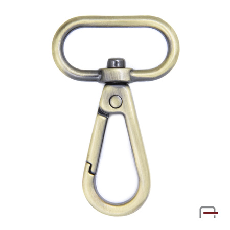 Snap Hook 25 mm satin old brass 3235221